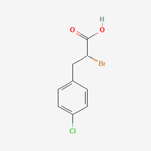 molecular formula C9H8BrClO2 B13459430 (2R)-2-bromo-3-(4-chlorophenyl)propanoic acid 