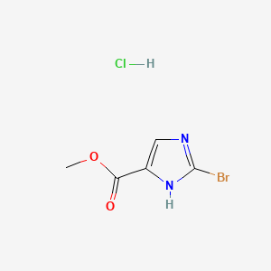 molecular formula C5H6BrClN2O2 B13459443 methyl 2-bromo-1H-imidazole-5-carboxylate hydrochloride 