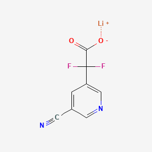 molecular formula C8H3F2LiN2O2 B13459463 Lithium(1+) 2-(5-cyanopyridin-3-yl)-2,2-difluoroacetate 