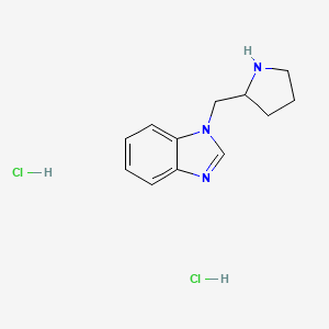 molecular formula C12H17Cl2N3 B13459464 1-[(pyrrolidin-2-yl)methyl]-1H-1,3-benzodiazole dihydrochloride CAS No. 2901106-39-4