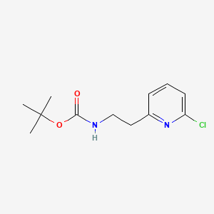 molecular formula C12H17ClN2O2 B13459494 tert-butyl N-[2-(6-chloropyridin-2-yl)ethyl]carbamate 