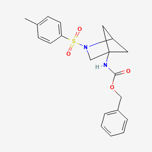 molecular formula C20H22N2O4S B13459501 benzyl N-[2-(4-methylbenzenesulfonyl)-2-azabicyclo[2.1.1]hexan-4-yl]carbamate 