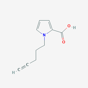 molecular formula C10H11NO2 B13459511 1-(pent-4-yn-1-yl)-1H-pyrrole-2-carboxylicacid 