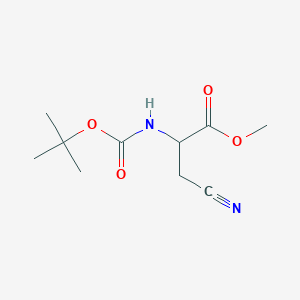 molecular formula C10H16N2O4 B13459519 Methyl 3-cyano-2-[[(1,1-dimethylethoxy)carbonyl]amino]propanoate 
