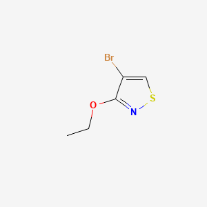 molecular formula C5H6BrNOS B13459537 4-Bromo-3-ethoxy-1,2-thiazole 