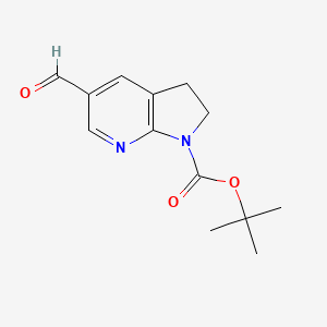 molecular formula C13H16N2O3 B13459544 tert-Butyl 5-formyl-2,3-dihydro-1H-pyrrolo[2,3-b]pyridine-1-carboxylate 