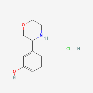molecular formula C10H14ClNO2 B13459609 3-(Morpholin-3-yl)phenol hydrochloride CAS No. 2901100-15-8