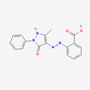 molecular formula C17H14N4O3 B1345961 o-(5-Hydroxy-3-methyl-1-phenyl-4-pyrazolylazo)benzoic acid CAS No. 41741-86-0