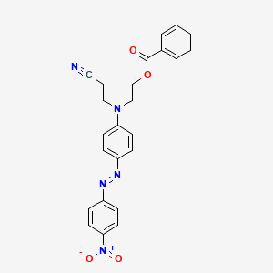 molecular formula C24H21N5O4 B1345962 Propanenitrile, 3-[[2-(benzoyloxy)ethyl][4-[(4-nitrophenyl)azo]phenyl]amino]- CAS No. 40690-89-9