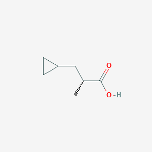 molecular formula C7H12O2 B13459625 (R)-3-Cyclopropyl-2-methylpropanoic acid 