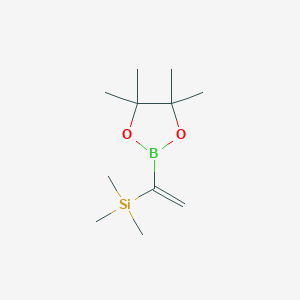 molecular formula C11H23BO2Si B13459633 1,3,2-Dioxaborolane, 4,4,5,5-tetramethyl-2-[1-(trimethylsilyl)ethenyl]- CAS No. 165904-19-8