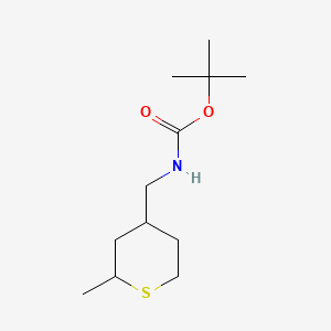molecular formula C12H23NO2S B13459648 tert-butylN-[(2-methylthian-4-yl)methyl]carbamate 