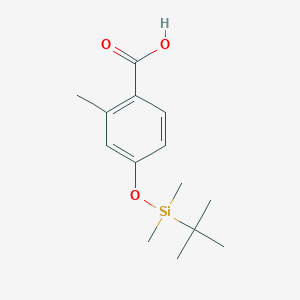 molecular formula C14H22O3Si B13459699 4-(tert-Butyldimethylsilyloxy)-2-methylbenzoic acid 