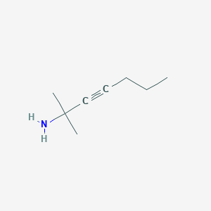 molecular formula C8H15N B13459723 2-Methylhept-3-yn-2-amine 