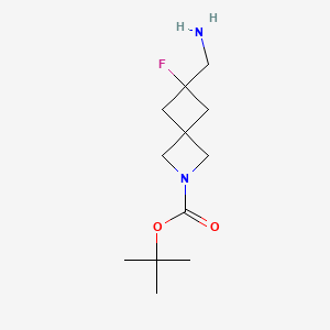 molecular formula C12H21FN2O2 B13459740 Tert-butyl 6-(aminomethyl)-6-fluoro-2-azaspiro[3.3]heptane-2-carboxylate 