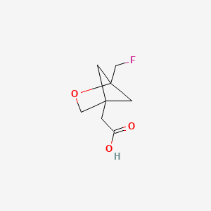 molecular formula C8H11FO3 B13459764 2-[1-(Fluoromethyl)-2-oxabicyclo[2.1.1]hexan-4-yl]acetic acid 
