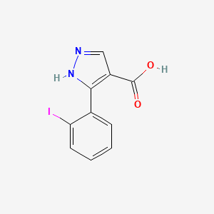 molecular formula C10H7IN2O2 B13459786 3-(2-iodophenyl)-1H-pyrazole-4-carboxylic acid 