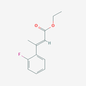 molecular formula C12H13FO2 B13459794 Ethyl 3-(2-fluorophenyl)but-2-enoate 