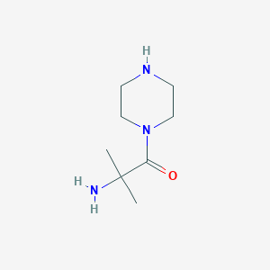 molecular formula C8H17N3O B13459814 2-Amino-2-methyl-1-(1-piperazinyl)-1-propanone CAS No. 479065-33-3