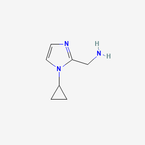 molecular formula C7H11N3 B13459827 (1-cyclopropyl-1H-imidazol-2-yl)methanamine 