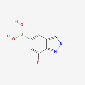 molecular formula C8H8BFN2O2 B13459828 (7-fluoro-2-methyl-2H-indazol-5-yl)boronic acid 