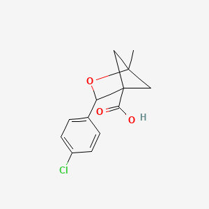 molecular formula C13H13ClO3 B13459859 3-(4-Chlorophenyl)-1-methyl-2-oxabicyclo[2.1.1]hexane-4-carboxylic acid 