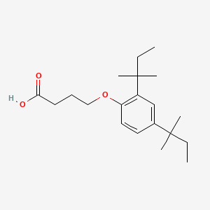 molecular formula C20H32O3 B1345986 Butanoic acid, 4-[2,4-bis(1,1-dimethylpropyl)phenoxy]- CAS No. 50772-35-5