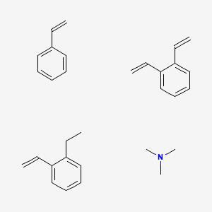 molecular formula C31H39N B1345991 1,2-diethenylbenzene; N,N-dimethylmethanamine; 1-ethenyl-2-ethyl-benzene; styrene CAS No. 69011-19-4