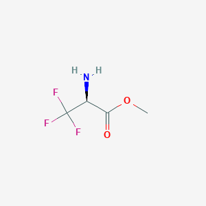 molecular formula C4H6F3NO2 B13459925 methyl (2S)-2-amino-3,3,3-trifluoropropanoate 