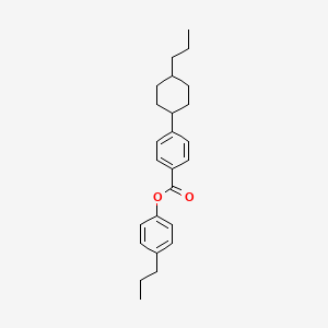molecular formula C25H32O2 B1345996 4-Propylphenyl trans-4-(4-propylcyclohexyl)benzoate CAS No. 72928-02-0
