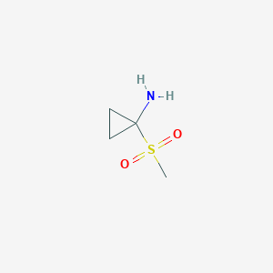 molecular formula C4H9NO2S B13459972 1-Methanesulfonylcyclopropan-1-amine 