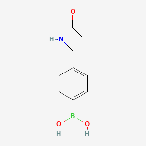 molecular formula C9H10BNO3 B13459980 (4-(4-Oxoazetidin-2-yl)phenyl)boronic acid 
