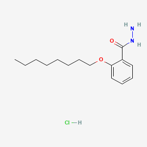 molecular formula C15H25ClN2O2 B1345999 Benzoic acid, o-(octyloxy)-, hydrazide monohydrochloride CAS No. 27830-17-7