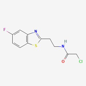 molecular formula C11H10ClFN2OS B13459994 2-chloro-N-[2-(5-fluoro-1,3-benzothiazol-2-yl)ethyl]acetamide 