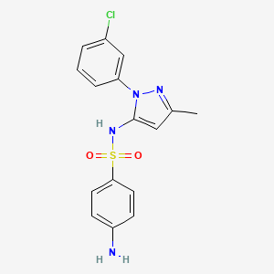 molecular formula C16H15ClN4O2S B1346000 Sulfaclorazole CAS No. 54063-55-7