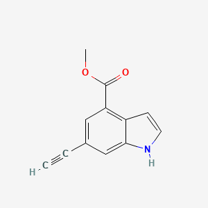 molecular formula C12H9NO2 B13460011 methyl 6-ethynyl-1H-indole-4-carboxylate 