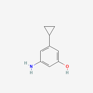 molecular formula C9H11NO B13460018 3-Amino-5-cyclopropylphenol 