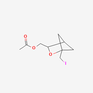 molecular formula C9H13IO3 B13460023 [1-(Iodomethyl)-2-oxabicyclo[2.1.1]hexan-3-yl]methyl acetate 