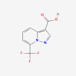 molecular formula C9H5F3N2O2 B13460025 7-(Trifluoromethyl)pyrazolo[1,5-a]pyridine-3-carboxylic acid CAS No. 2866335-91-1