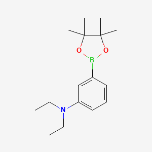 molecular formula C16H26BNO2 B13460028 N,N-diethyl-3-(4,4,5,5-tetramethyl-1,3,2-dioxaborolan-2-yl)aniline 