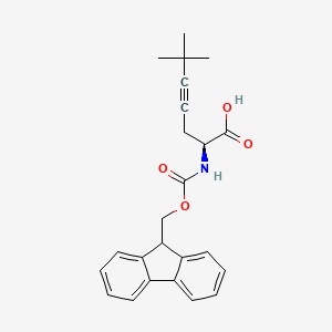 molecular formula C24H25NO4 B13460035 (2S)-2-({[(9H-fluoren-9-yl)methoxy]carbonyl}amino)-6,6-dimethylhept-4-ynoic acid 