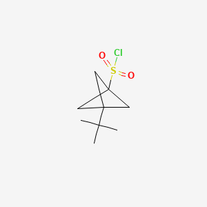 molecular formula C9H15ClO2S B13460048 3-Tert-butylbicyclo[1.1.1]pentane-1-sulfonyl chloride 