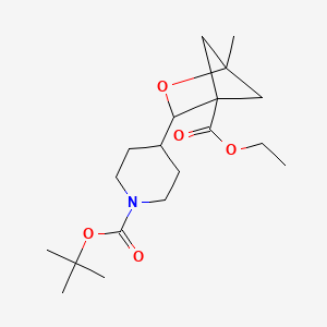 molecular formula C19H31NO5 B13460054 Tert-butyl 4-[4-(ethoxycarbonyl)-1-methyl-2-oxabicyclo[2.1.1]hexan-3-yl]piperidine-1-carboxylate 