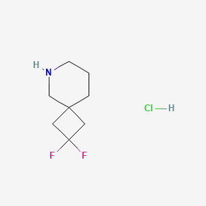 molecular formula C8H14ClF2N B13460059 2,2-Difluoro-6-azaspiro[3.5]nonane hydrochloride CAS No. 2891598-05-1