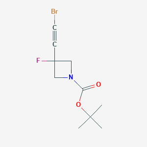 molecular formula C10H13BrFNO2 B13460068 Tert-butyl 3-(2-bromoethynyl)-3-fluoroazetidine-1-carboxylate 