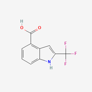 molecular formula C10H6F3NO2 B13460078 2-(Trifluoromethyl)-1h-indole-4-carboxylic acid 