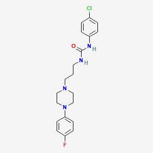 molecular formula C20H24ClFN4O B13460096 1-(4-Chlorophenyl)-3-{3-[4-(4-fluorophenyl)piperazin-1-yl]propyl}urea 