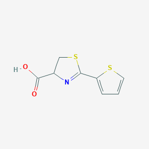 molecular formula C8H7NO2S2 B13460110 2-(Thiophen-2-yl)-4,5-dihydrothiazole-4-carboxylic acid CAS No. 957626-89-0