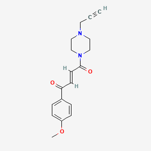 molecular formula C18H20N2O3 B13460136 (2E)-1-(4-methoxyphenyl)-4-[4-(prop-2-yn-1-yl)piperazin-1-yl]but-2-ene-1,4-dione 