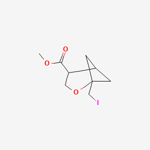 molecular formula C9H13IO3 B13460206 Methyl 1-(iodomethyl)-2-oxabicyclo[3.1.1]heptane-4-carboxylate 